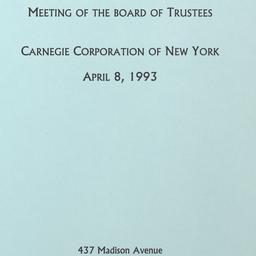 Meeting of the Board of Tru...
