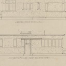 Side, entrance elevations