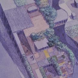 Roof and plaza.