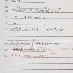 Eastern questionnaire, answ...