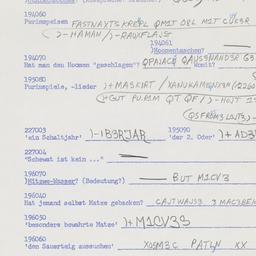 Western questionnaire, answ...