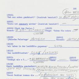 Western questionnaire, answ...