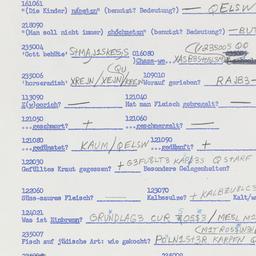 Western questionnaire, answ...