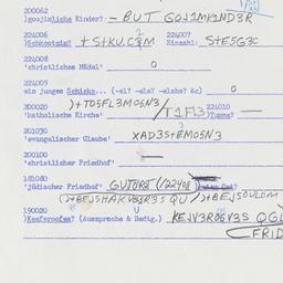 Western questionnaire, answ...