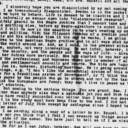 Letter from Gunnar Myrdal t...