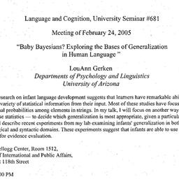 Announcements, 2005-02-24. ...