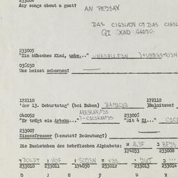 Western questionnaire, answ...