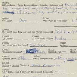 Western questionnaire, answ...