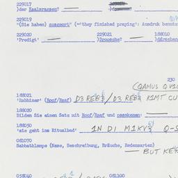 Western questionnaire, answ...