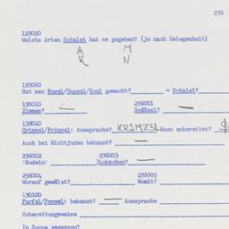 Western questionnaire, answ...