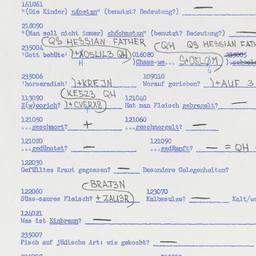 Western questionnaire, answ...