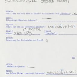 Western questionnaire, answ...