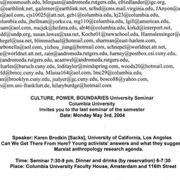 Announcements, 2004-05-03. ...
