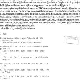 Announcements, 2005-01-20. ...