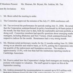 Investment Committee Meeting