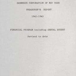 Treasurer's Report, 194...