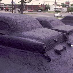 Submerged cars.