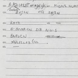 Eastern questionnaire, answ...