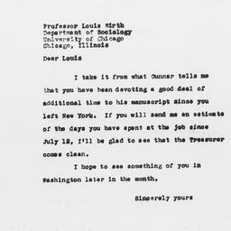 Letter from Charles Dollard...