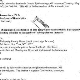 Announcements, 2004-05-13. ...