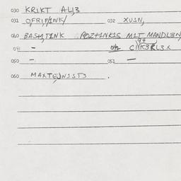 Eastern questionnaire, answ...
