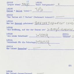 Western questionnaire, answ...