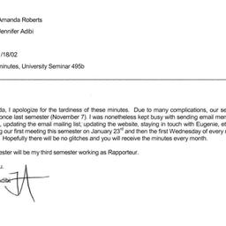 Correspondence, 2001-11-07....