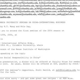Announcements, 2004-01-12. ...