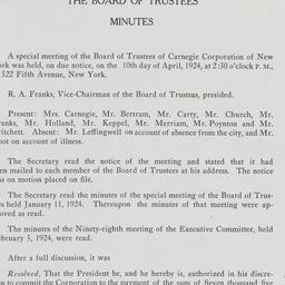 Board Meeting, 4/10/1924