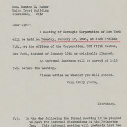 Board Meeting, 1/17/1933