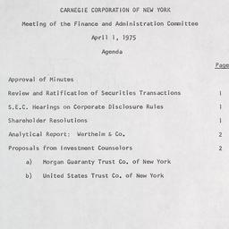 Meeting of the Finance and ...