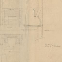 Fireplace elevation, plan, ...