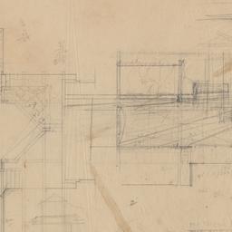 Balcony plan, section, detail