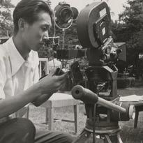 A Korean film staff is chec...