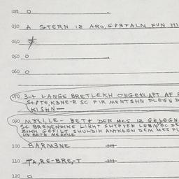Eastern questionnaire, answ...