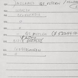 Eastern questionnaire, answ...