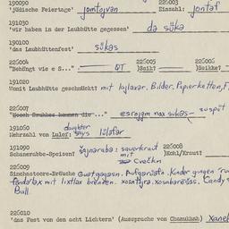Western questionnaire, answ...