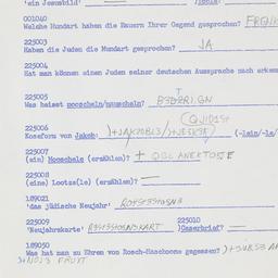 Western questionnaire, answ...