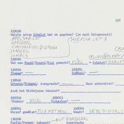 Western questionnaire, answ...