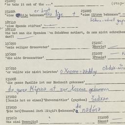 Western questionnaire, answ...