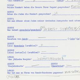 Western questionnaire, answ...