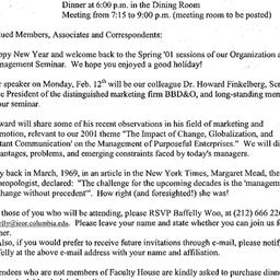 Announcements, 2001-02-12. ...