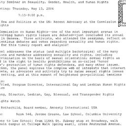 Announcements, 2004-05-13. ...