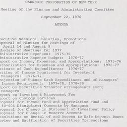 Meeting of the Finance and ...