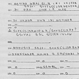 Eastern questionnaire, answ...