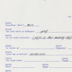 Western questionnaire, answ...