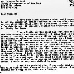 Letter from Richard Sterner...
