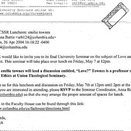 Announcements, 2004-05-07. ...