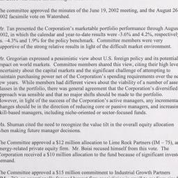 Investment Committee Meeting