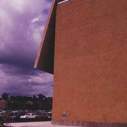 Exterior view, side of buil...